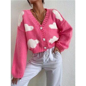 Cloud Button Up Knit Cardigan